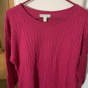 🎟️3x$10🎟️ EUC violet chevron ribbed scoop neck long sleeve sweater. Size XL